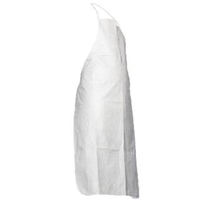 D13396088 DUPONT TYVEK 500 APRON 108CM LONG WHITE PK=25