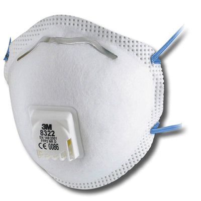 8322 3M P2 DISP MASK CUP VALVED BX10