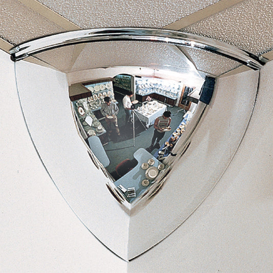 6394 450×450 CORNER DOME ACRYLIC  INDOOR CORNER MOUNT 90DEG