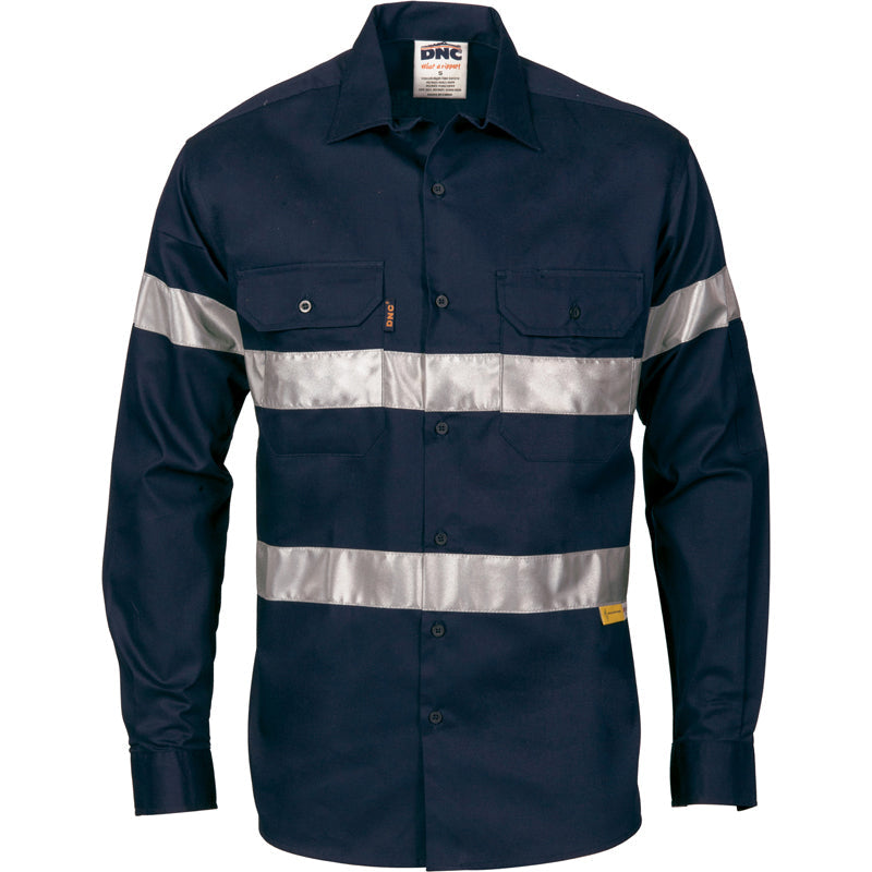 3835 DNC DRILL SHIRT LONG SLEEVE WITH HOOP STYLE TAPE