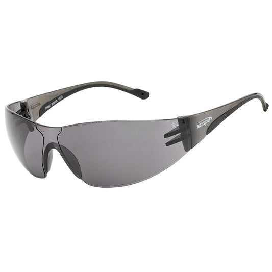 100S SCOPE PHAT BOXA (LGE) BLACK TEMPLE SMOKE ANTI FOG ANTI SCRATCH LENS SAFETY GLASSES