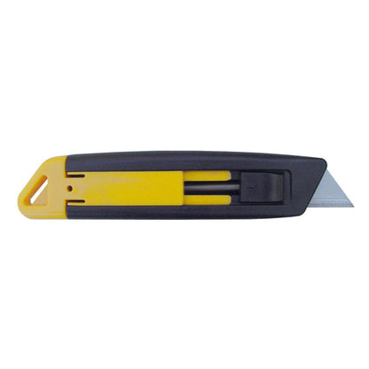 A33LH DIPLOMAT SPRING LOADED SAFETY KNIFE LEFT HAND YELLOW HANDLE