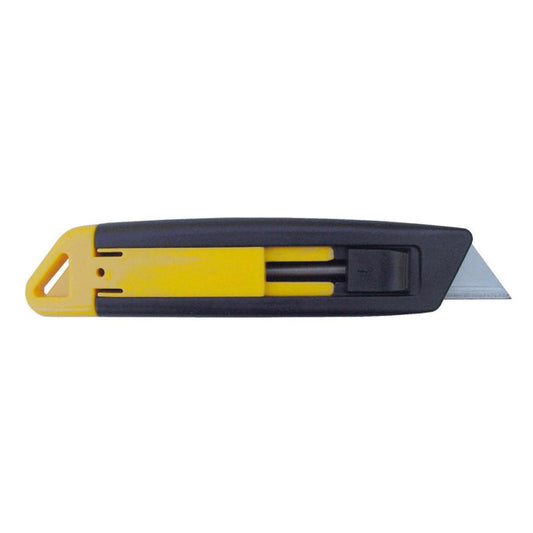 A33LH DIPLOMAT SPRING LOADED SAFETY KNIFE LEFT HAND YELLOW HANDLE