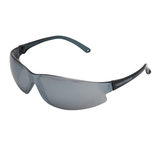 VS930 ARMOURWEAR SILVER MIRROR WRAP TEMPO P/CARB L/W SAFETY GLASSES