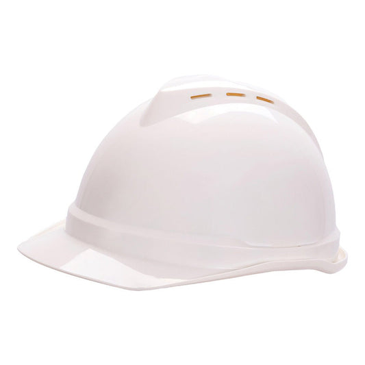 229719WH6V MSA V-GARD 500 HARD HAT FAS-TRAC SUSPENSION WHITE