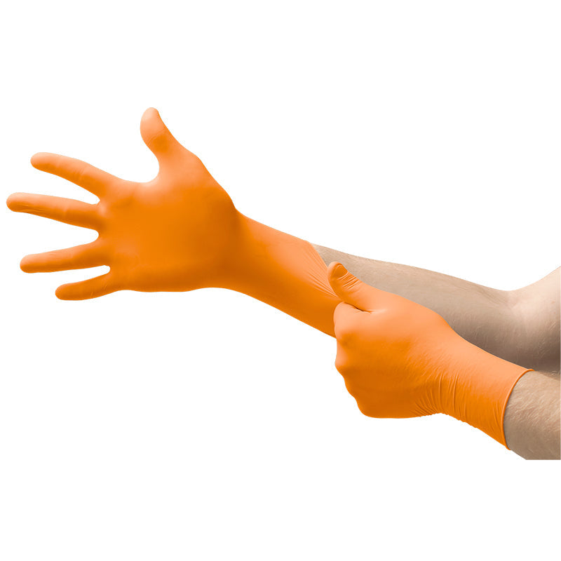 93-856 MICROFLEX HI VIS NITRILE MEDICAL EXAM GLOVE PF BX/100