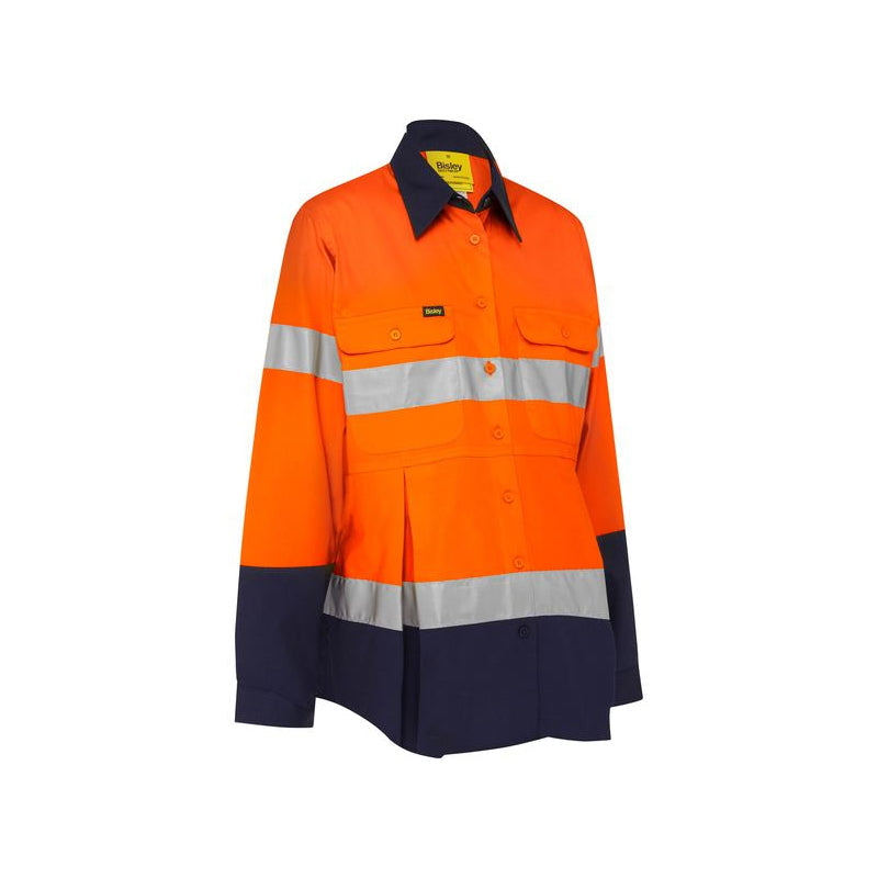 BLM6456T BISLEY LADIES LONG SLEEVE TAPED MATERNITY SHIRT