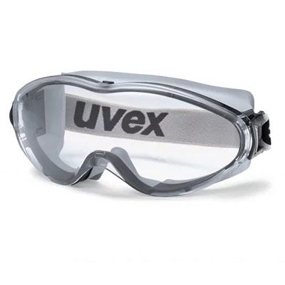 9302-390 UVEX ULTRASONIC GREY/BLACK FRAME CLEAR TOP VENT REDUCED THS LENS SAFETY GOGGLES