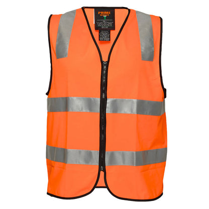 MZ102 HI-VIS VEST WITH 3M TAPE-ZIP CLOSE #