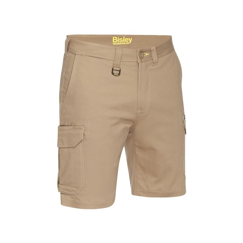 BSHC1008 BISLEY MENS STRETCH COTTON CARGO SHORTS