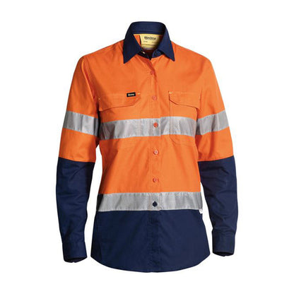 BL6415T BISLEY LADIES RIPSTOP L/S SHIRT REF TAPE