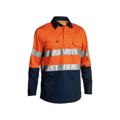 BSC6896 BISLEY CLOSED FRONT COOL LIGHTWEIGHT TAPED HI VIS SHIRT