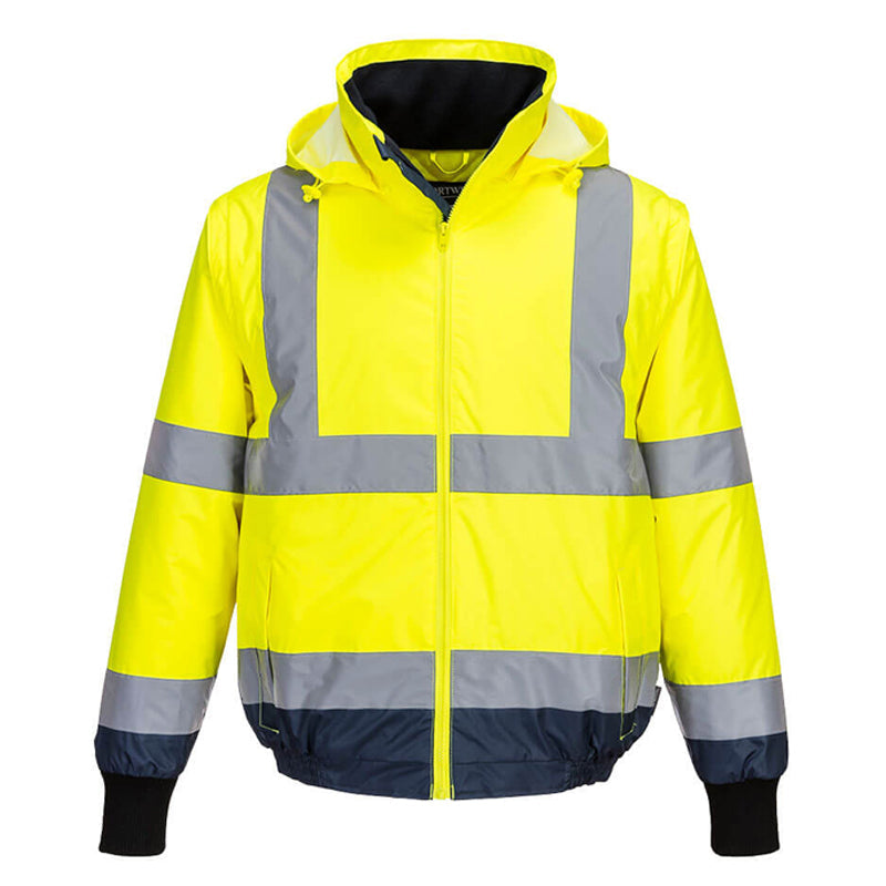 MJ464 PORTWEST CONTRAST ESSENTIAL  2 IN 1 TAPED BOMBER JACKET