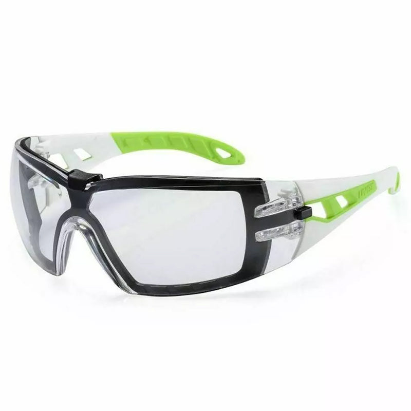 9192-200G PHEOS WHITE/LIME FRAME CLEAR ANTI-FOG LENS – SMALL WITH GUARD SAFETY GLASSES