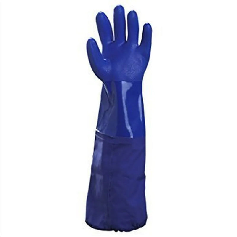 PV5-E1 BLUE EXTENDED PVC GLOVE 60CM