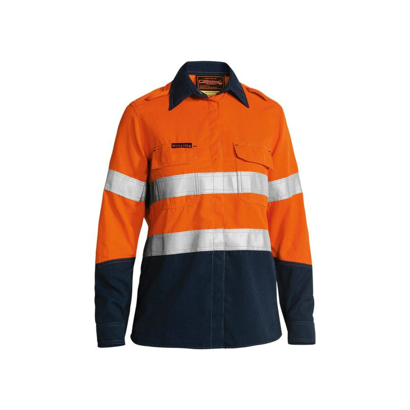 BL8098T BISLEY TECASAFE LONG SLEEVE LADIES SHIRT TAPED