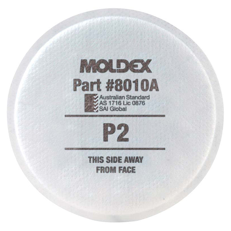 8010A MOLDEX FILTER WELD/FUME DUST/MIST P2 PRE FILTER BG/5PR