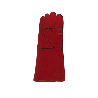 P036 400mm GREY-RED LINED WELDING GAUNTLET