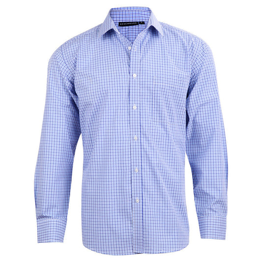 M7320L WINNING SPIRIT MENS GINGHAM LONG SLEEVE SHIRT