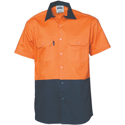 3839 DNC HI VIS 2 TONE COOL-BREEZE SHORT SLEEVE COTTON SHIRT