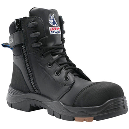 617539 STEEL BLUE TORQUAY BOOT COMPOSITE TOE CAP & TOE GUARD ZIP SIDED TPU OUTSOLE ANTI STATIC