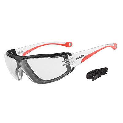 130CG-3.0 SCOPE SUPER MAXVUE CLEAR +3.0 LENS RED TEMPLE SAFETY GLASSES
