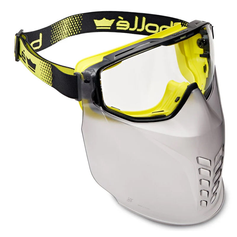 UNIVGN12W BOLLE UNIVERSAL PC CLEAR LENS SAFETY GOGGLES PLANTINUM TOP/BOTTOM INDIRECT VENT WITH FOAM & MOUTHGUARD