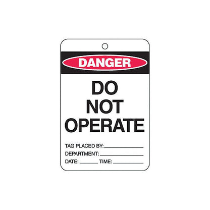 842377 BRADY LARGE ECO LOCKOUT TAG DANGER DO NOT OPERATE PK=10