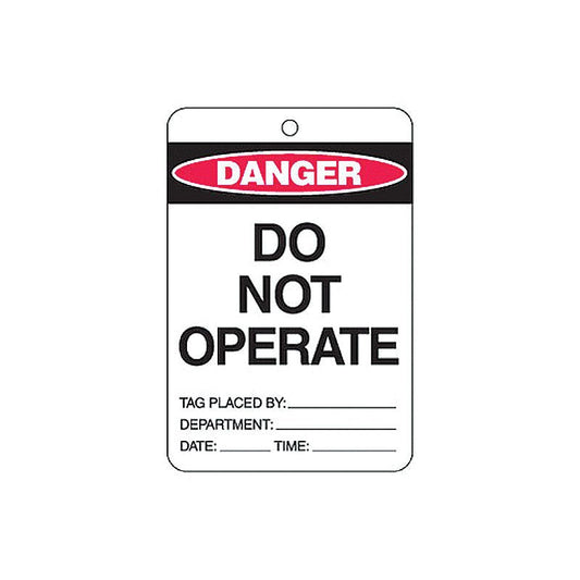 842377 BRADY LARGE ECO LOCKOUT TAG DANGER DO NOT OPERATE PK=10