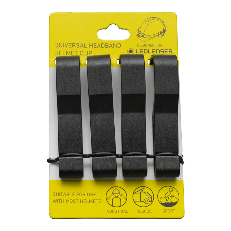 ZL502313 (ZZ00315B02 old) LEDLENSER UNIVERSAL HEADBAND HELMET CLIPS PACK 4