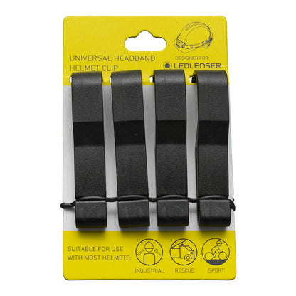 ZL502313 (ZZ00315B02 old) LEDLENSER UNIVERSAL HEADBAND HELMET CLIPS PACK 4