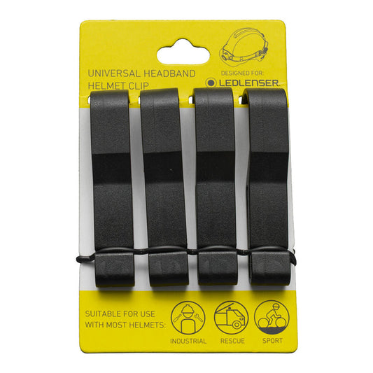 ZL502313 (ZZ00315B02 old) LEDLENSER UNIVERSAL HEADBAND HELMET CLIPS PACK 4