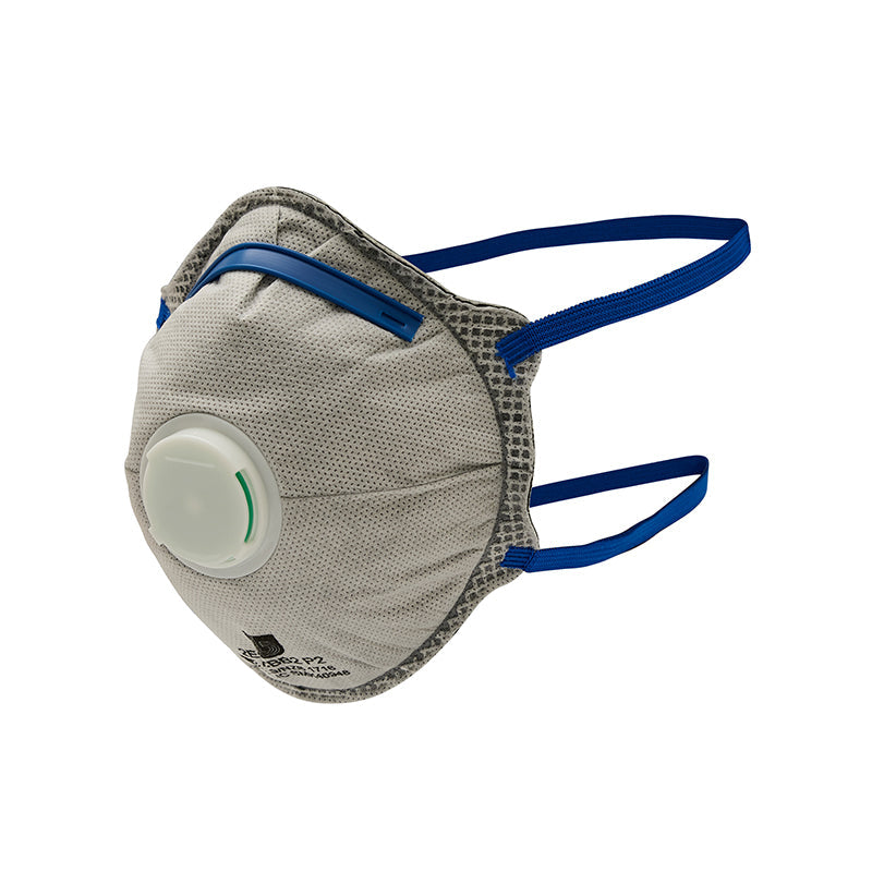 ARMOURWEAR HACCP P2 DISPOSABLE MASK CHARCOAL CUP VALVED BX/10