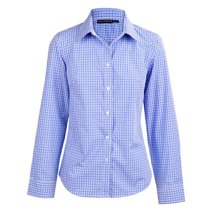 M8320L LADIES GINGHAM L/S SHIRT