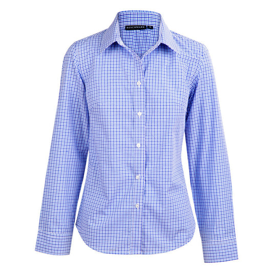 M8320L LADIES GINGHAM L/S SHIRT