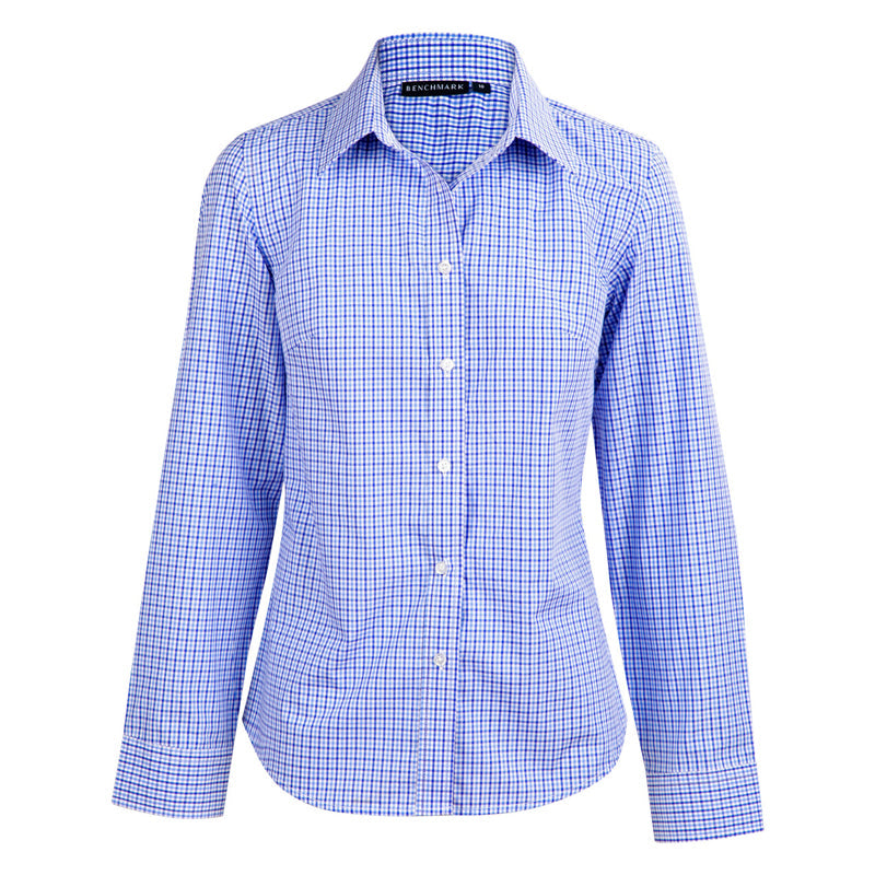 M8320L LADIES GINGHAM L/S SHIRT