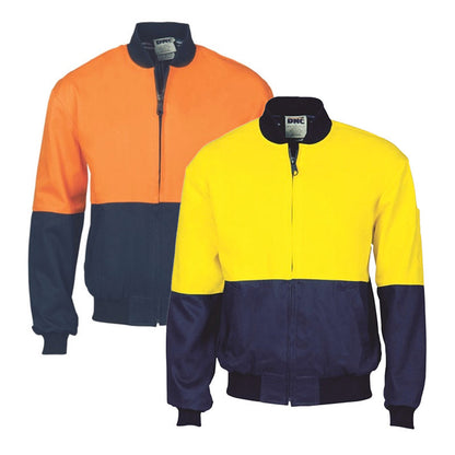 3757  2TONE HV COTTON BOMBER JACKET