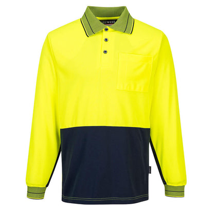 MP113 LONG SLEEVE POLO HIVIS BIG GUY FIT
