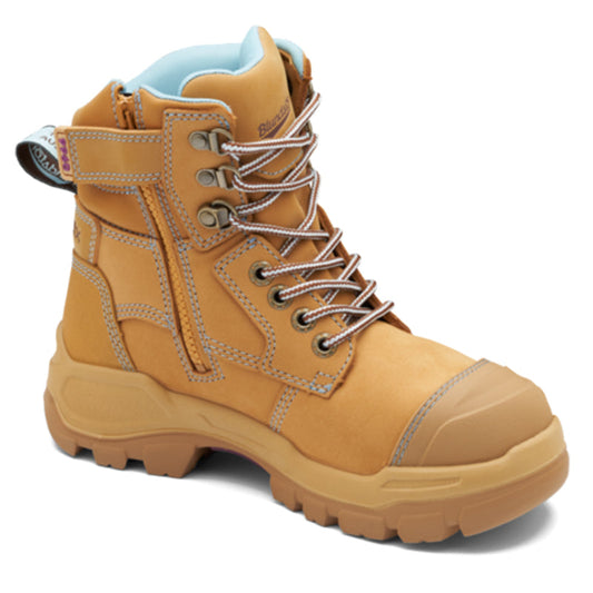 9960 BLUNDSTONE ROTOFLEX LADIES 150mm LACE UP ZIP SIDED BOOT