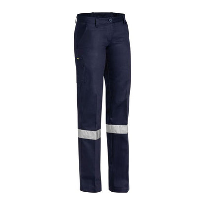 BPL6007T BISLEY LADIES COTTON DRILL PANTS CW TAPE