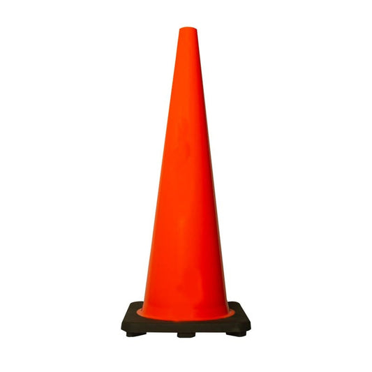 ROAD CONE 900MM DAY USE WITH RUBBER BASE 4.5KG