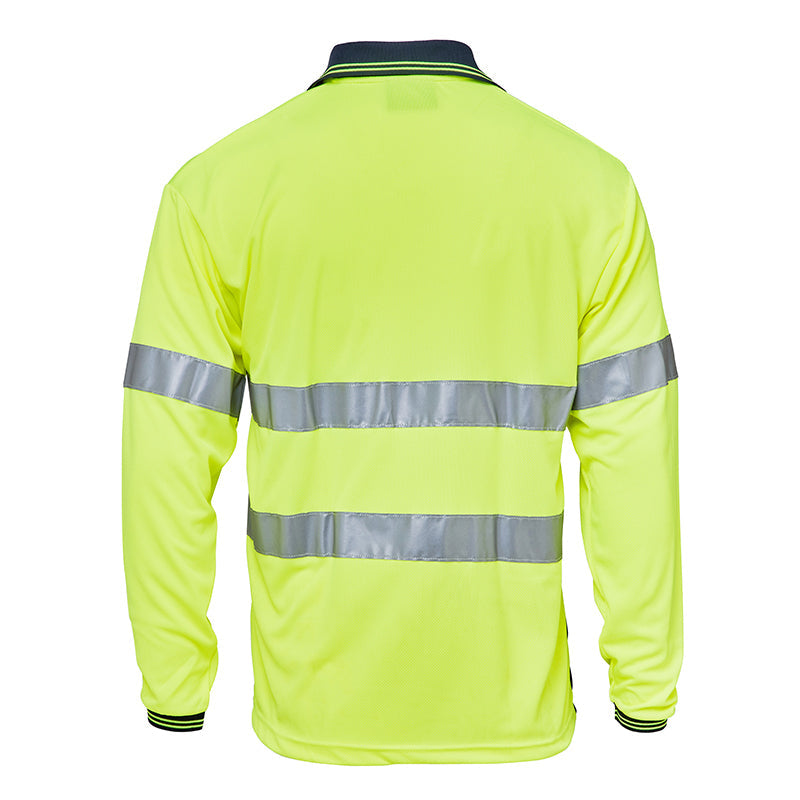 BT580  MICRO MESH L/S POLO + TAPE