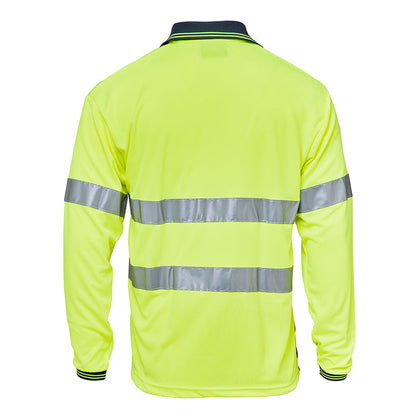 BT580  MICRO MESH L/S POLO + TAPE