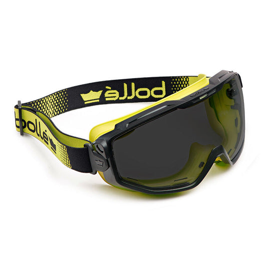 UNIVGN20W BOLLE UNIVERSAL PC SMOKE PLATINUM LENS TOP BOTTOM INDIRECT VENTED WITH FOAM SAFETY GOGGLES