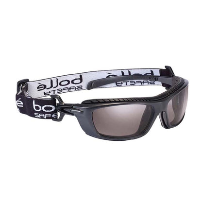 1678102 BOLLE BAXTER WRAP AROUND FOAM SMOKE LENS SAFETY GLASSES