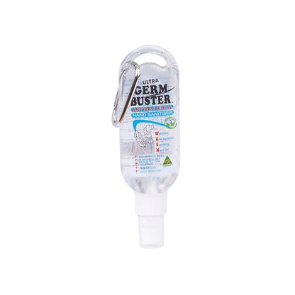 GBCL60 GERM BUSTER SANITISER 60ml CLIP ON WITH KARABINER