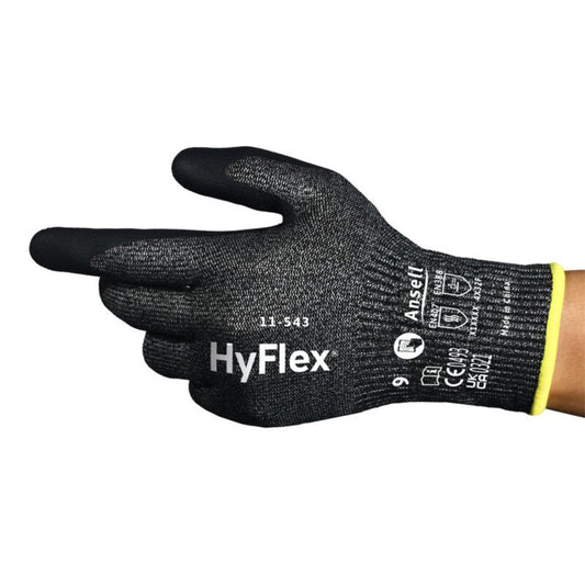11-543 ANSELL HYFLEX CUT F NITRILE COATED CONTACT HEAT LEVEL 1 GLOVE