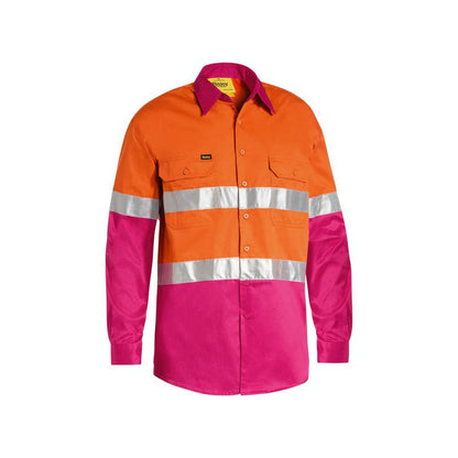 BS6696T BISLEY MENS 3M TAPED COOL HI VIS LIGHTWEIGHT SHIRT
