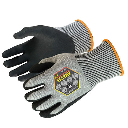 GFL345 GLOVE SAFETY FKN LEGEND, B, C, D, E CUT RESISTANT NITRILE GLOVES