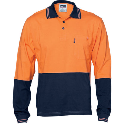 3846 2TONE HIVIZ COTTON JERSEY WITH MESH U/ARM LS